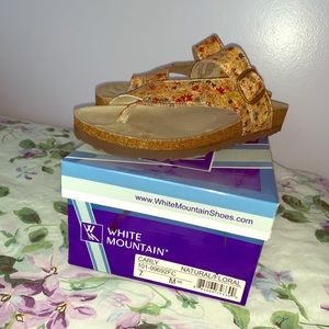 Floral White Mountain Sandals